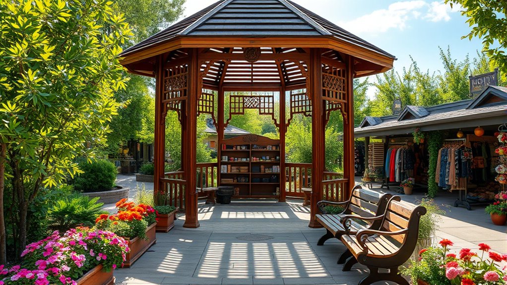 outdoor retail gazebo spaces