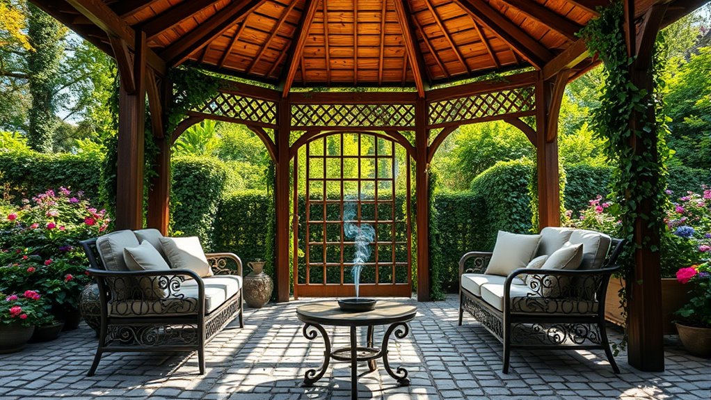 outdoor smoking area gazebo