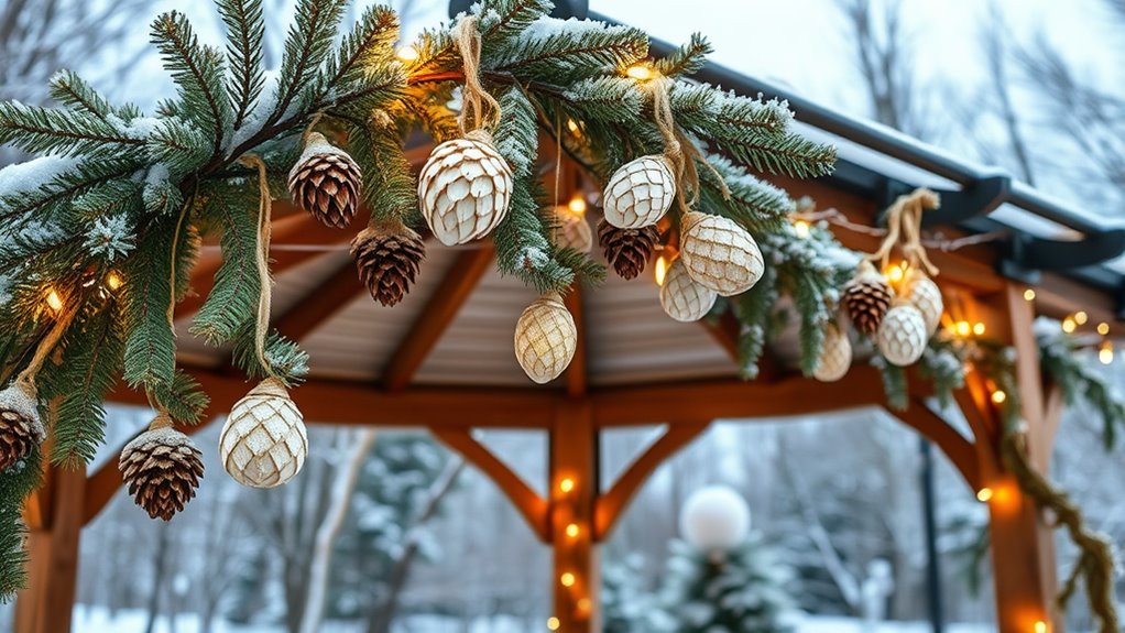 pine cone winter decoration