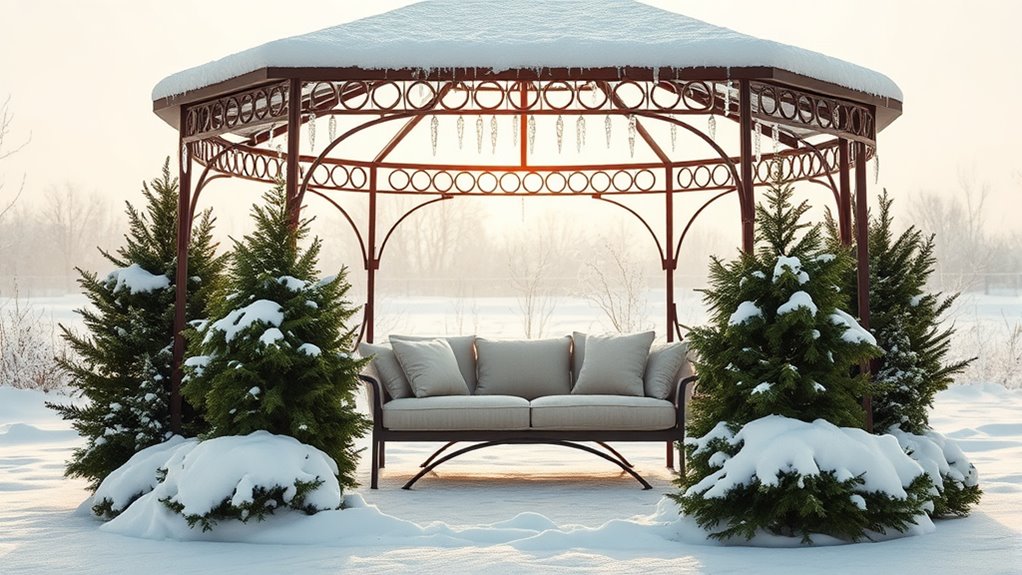 prepare metal gazebo for winter