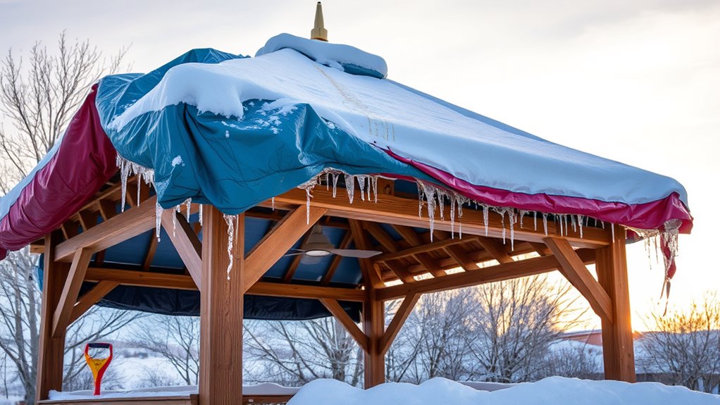 protect gazebo roof from ice
