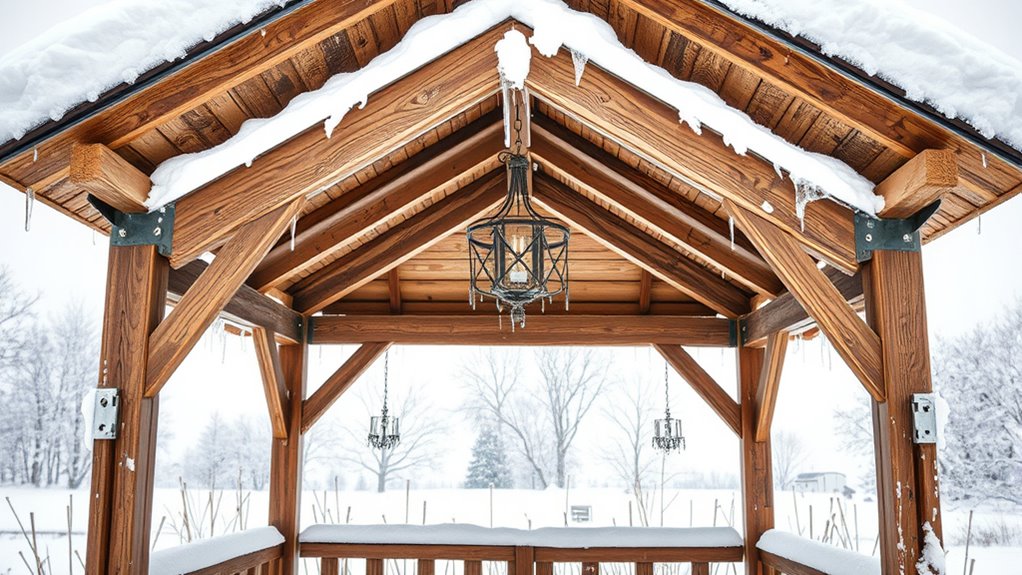 reinforce gazebo for snowstorms