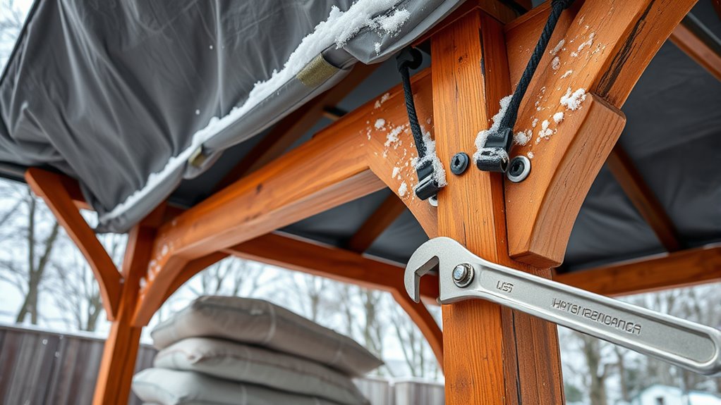 reinforce gazebo winter frame