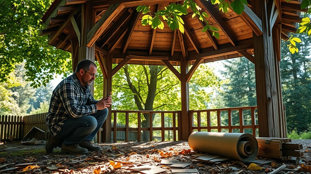 repairing gazebo wind damage