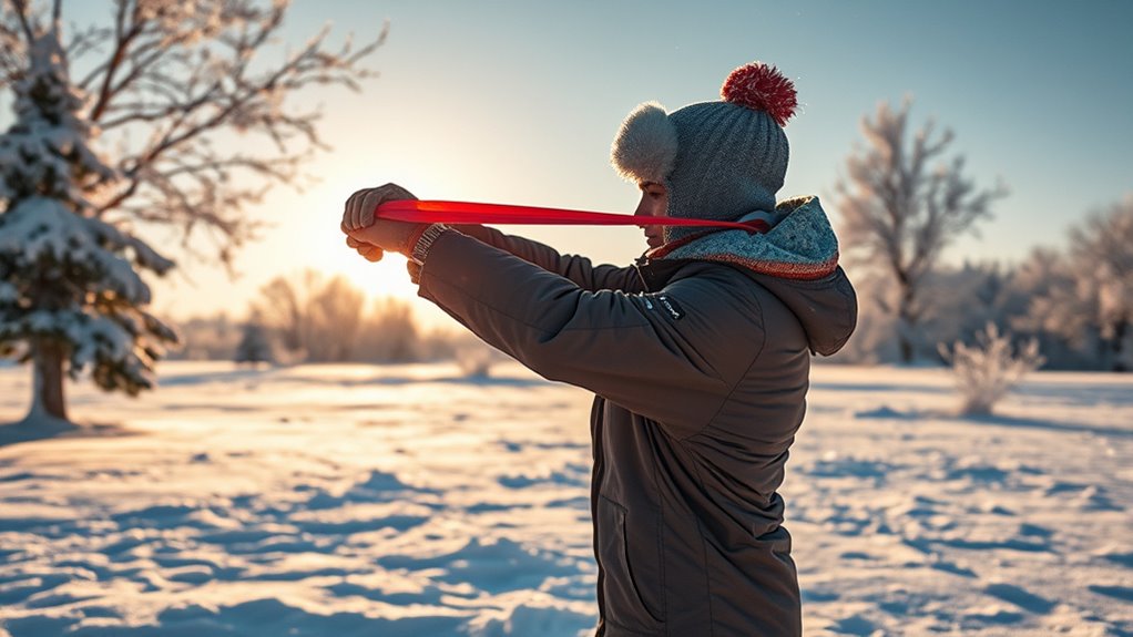 resistance bands cold conditions