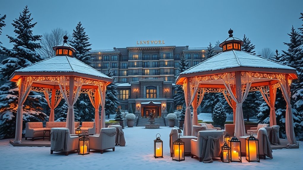 seasonal outdoor hotel structures