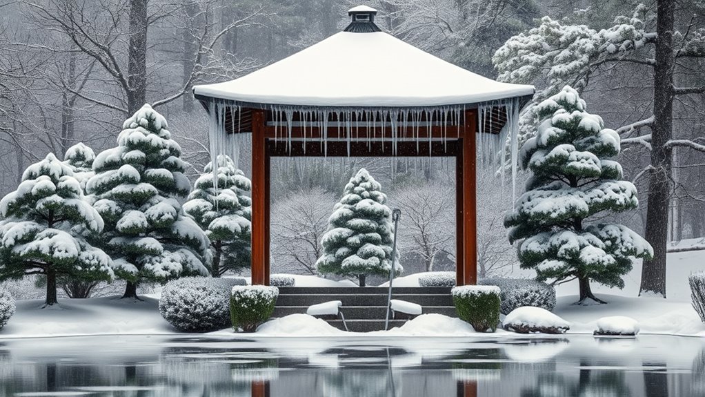 serene winter garden retreat