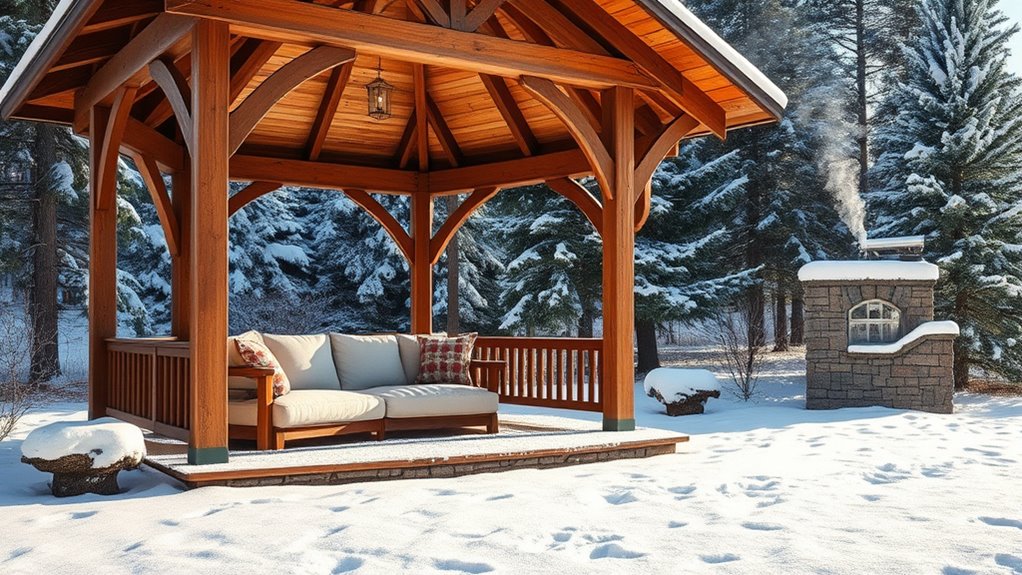serene winter meditation space