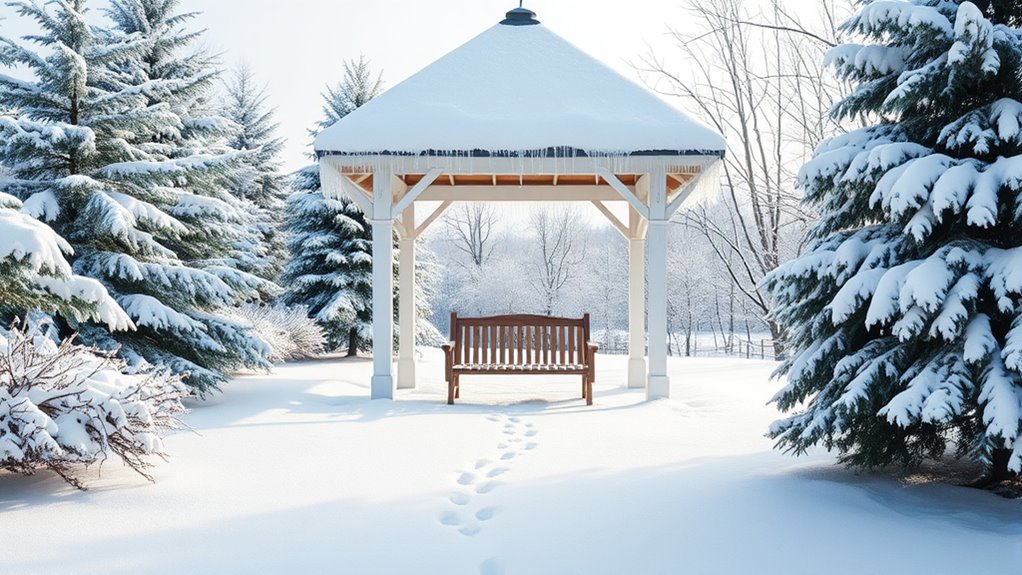 serene winter retreat space