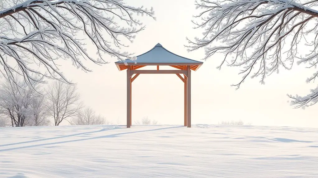 simple winter gazebo concepts