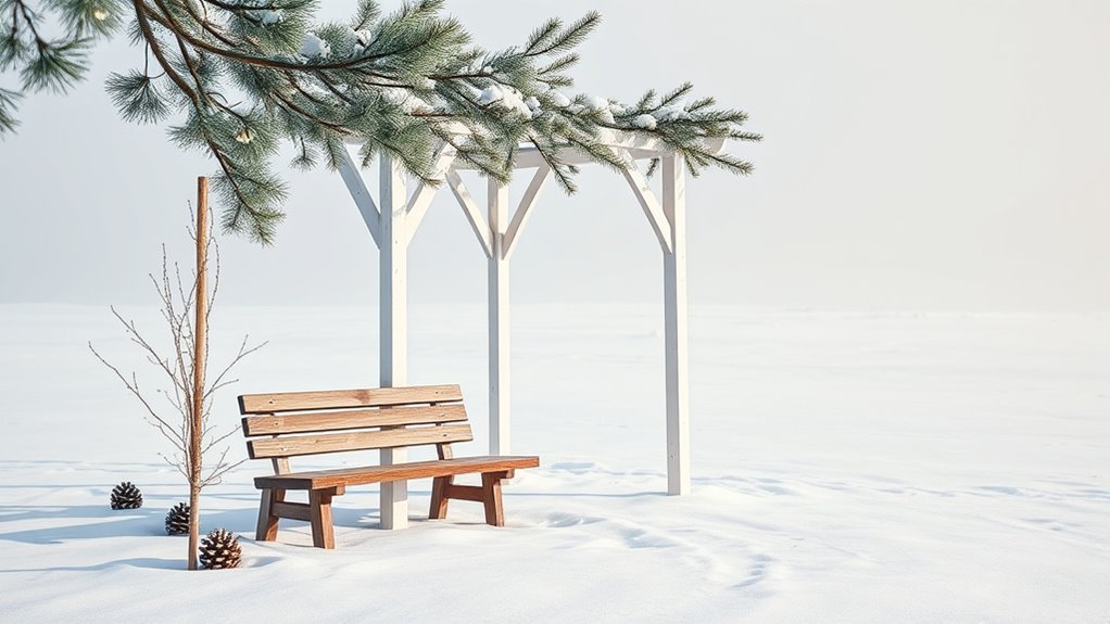simple winter gazebo decor