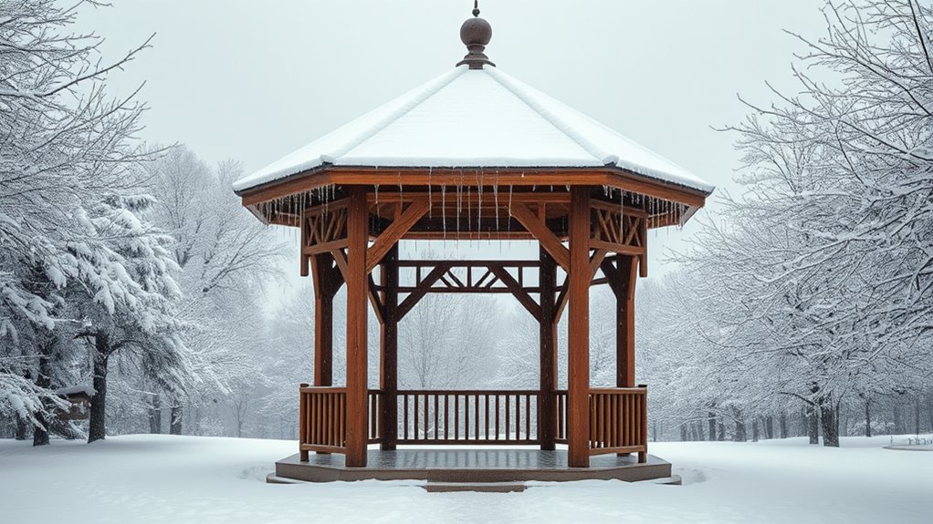 snowy gazebo photography inspiration