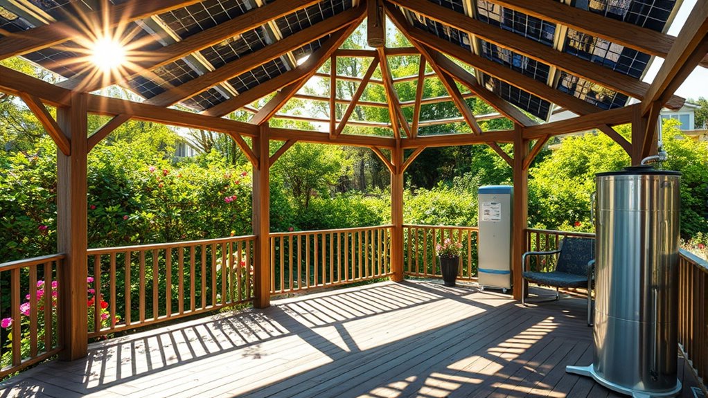 solar heating for gazebos