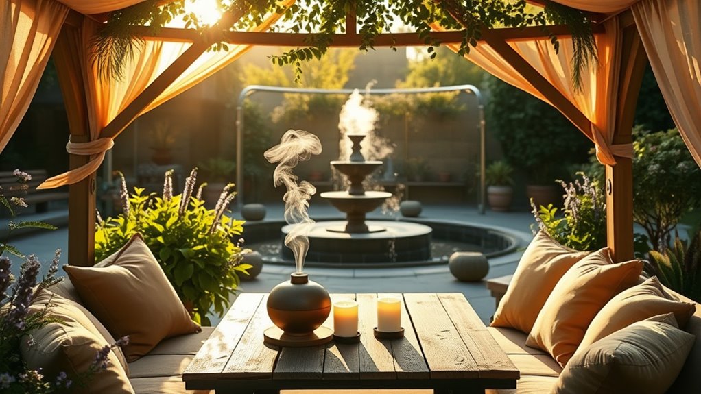 spa inspired fragrant gazebo ambiance