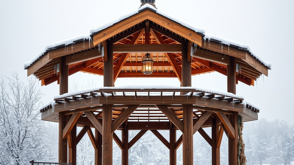 sustainable winter gazebo construction
