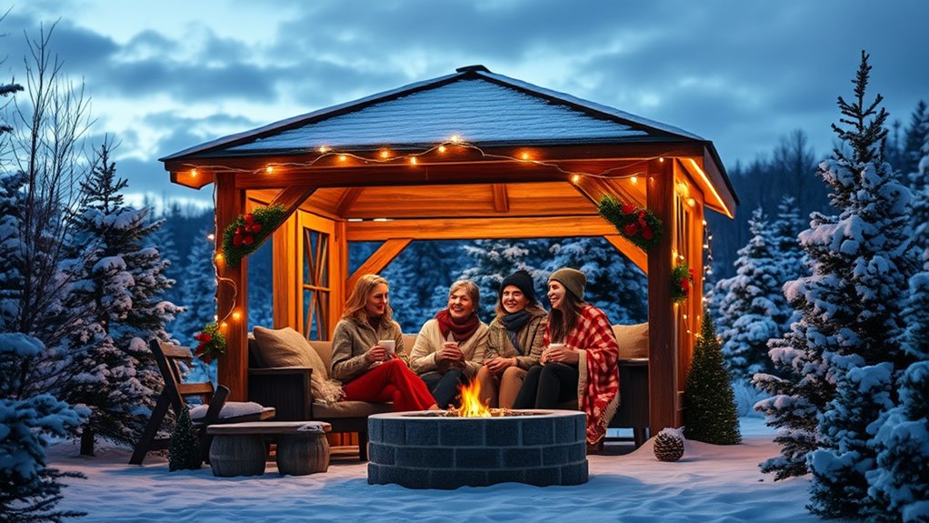 sustainable winter outdoor retreat