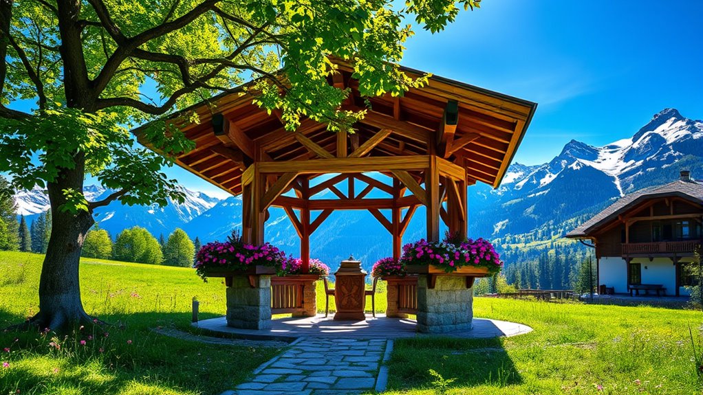 swiss chalet style gazebo