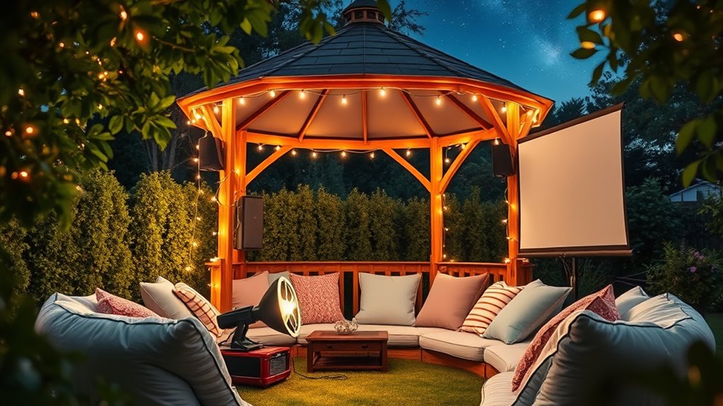 teen gazebo movie night