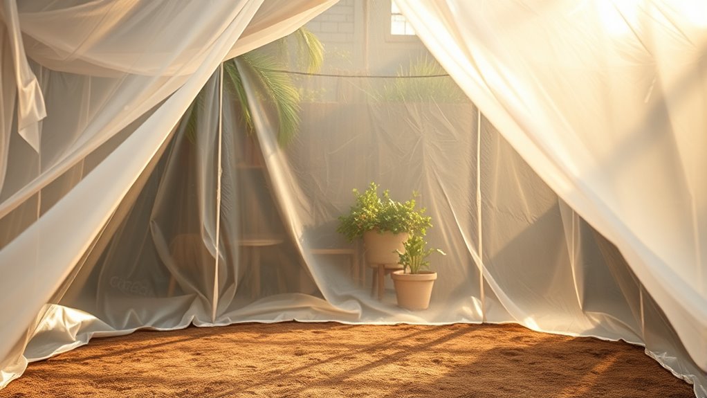 temporary plastic sheet enclosure