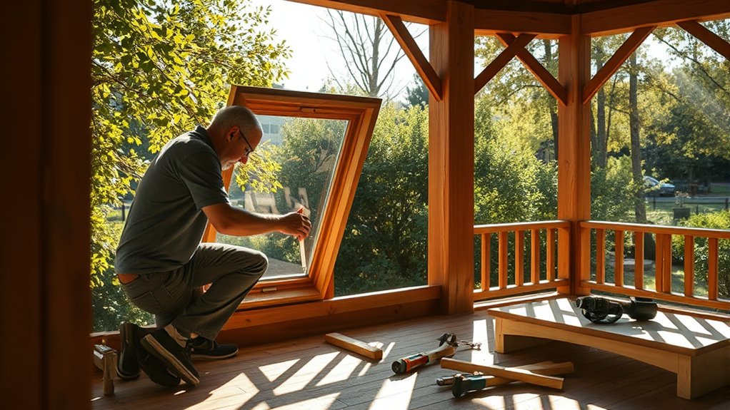 vent window installation gazebo