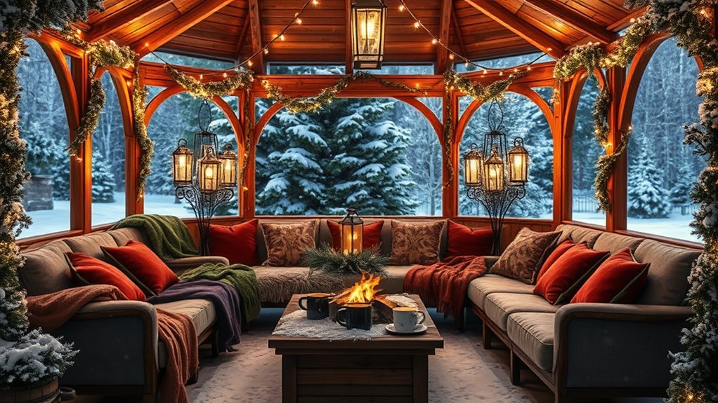 vip winter lounge gazebo