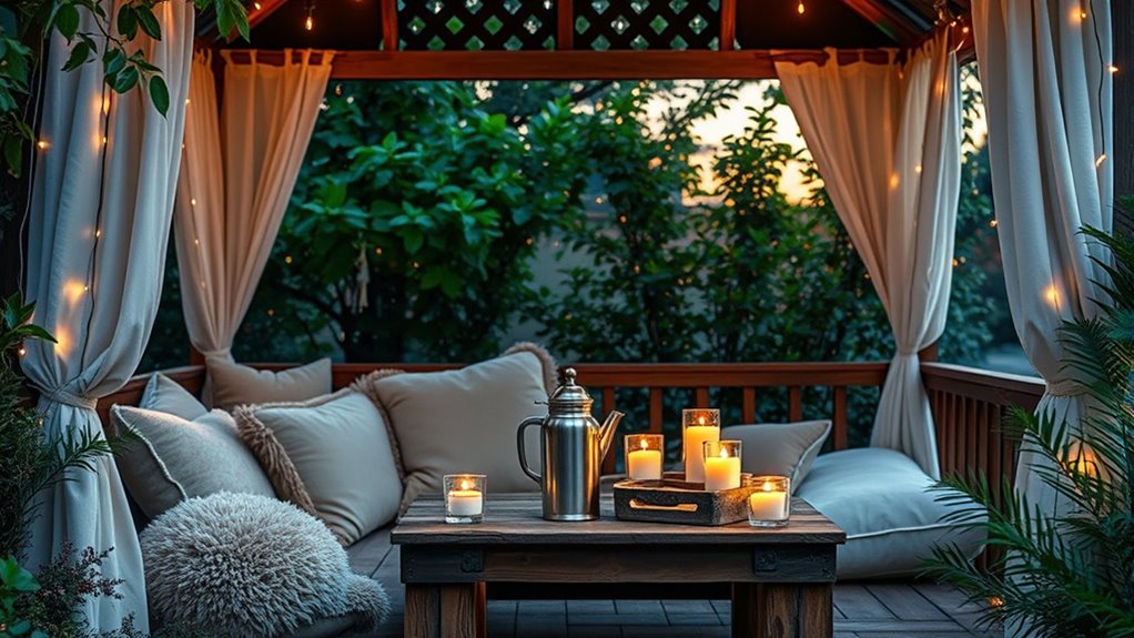 warm up area in gazebo