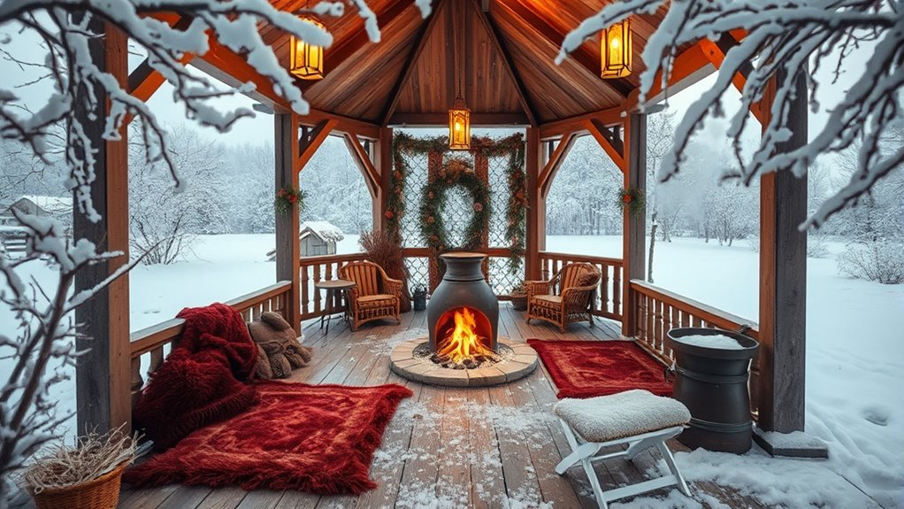 warm winter gazebo flooring