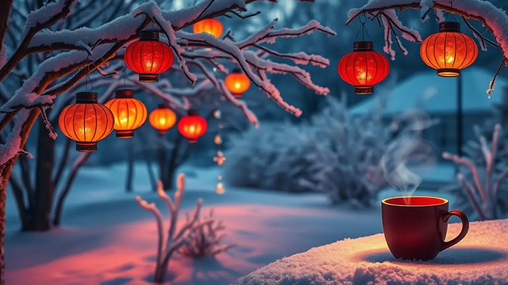 warm winter lantern ambiance