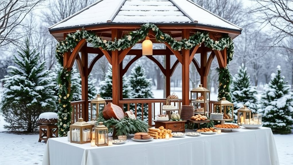 winter buffet gazebo transformation
