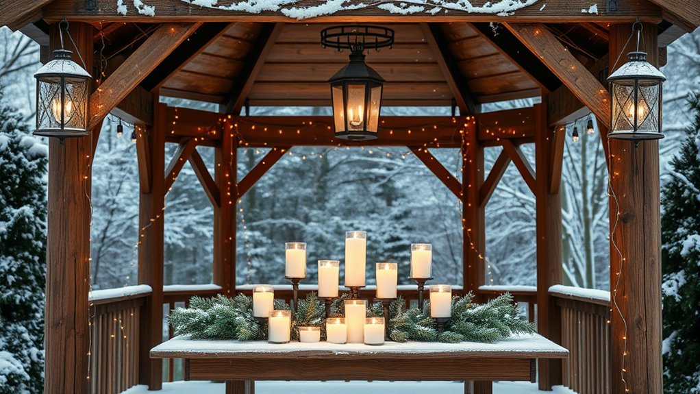 winter candle decor ideas