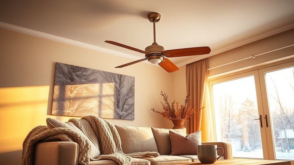 winter ceiling fan installation