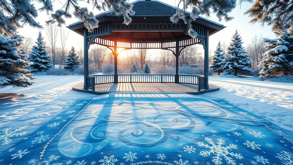 winter chalk art display