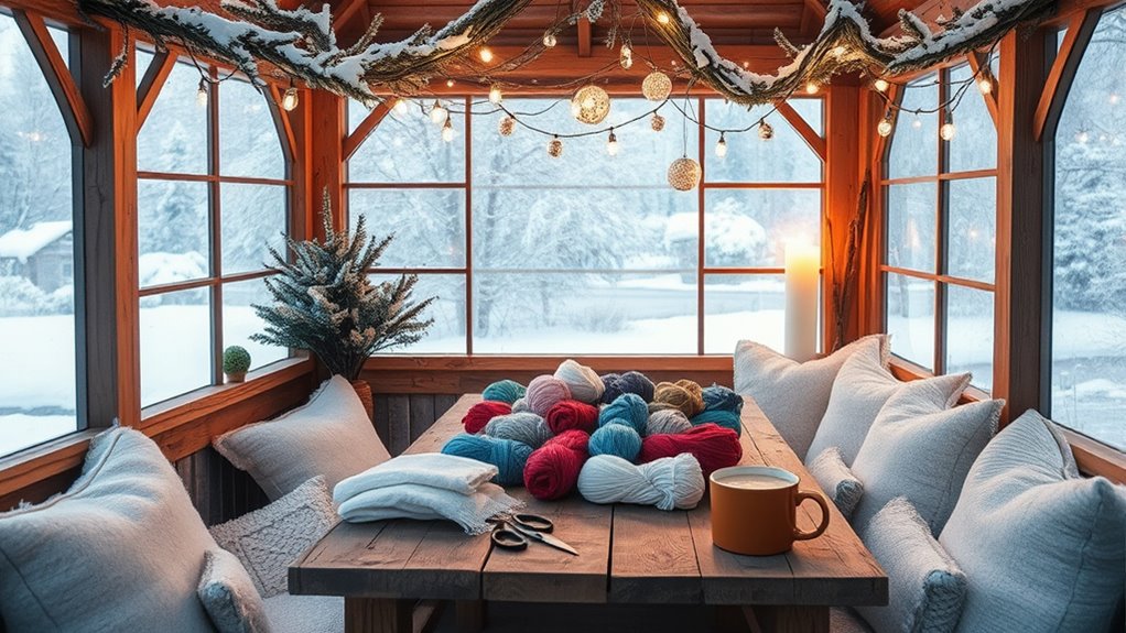 winter craft gazebo setup