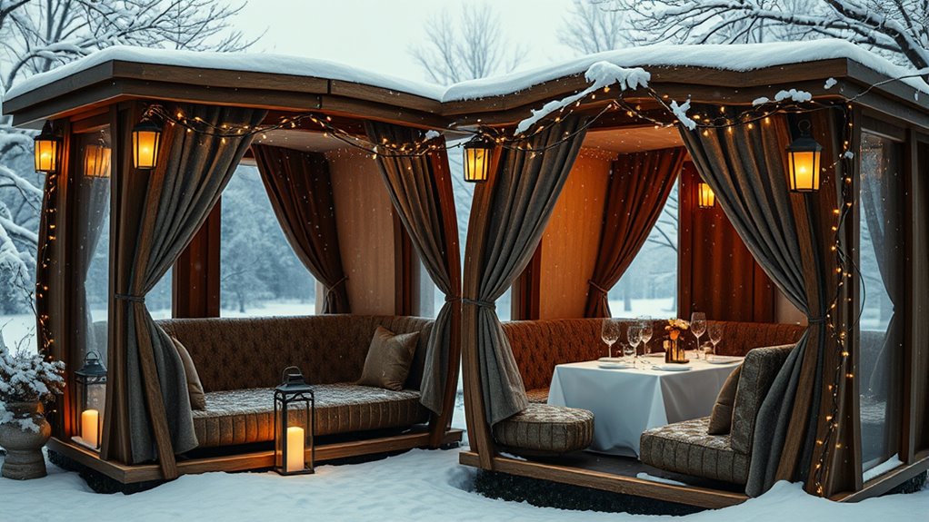 winter dining pods experience