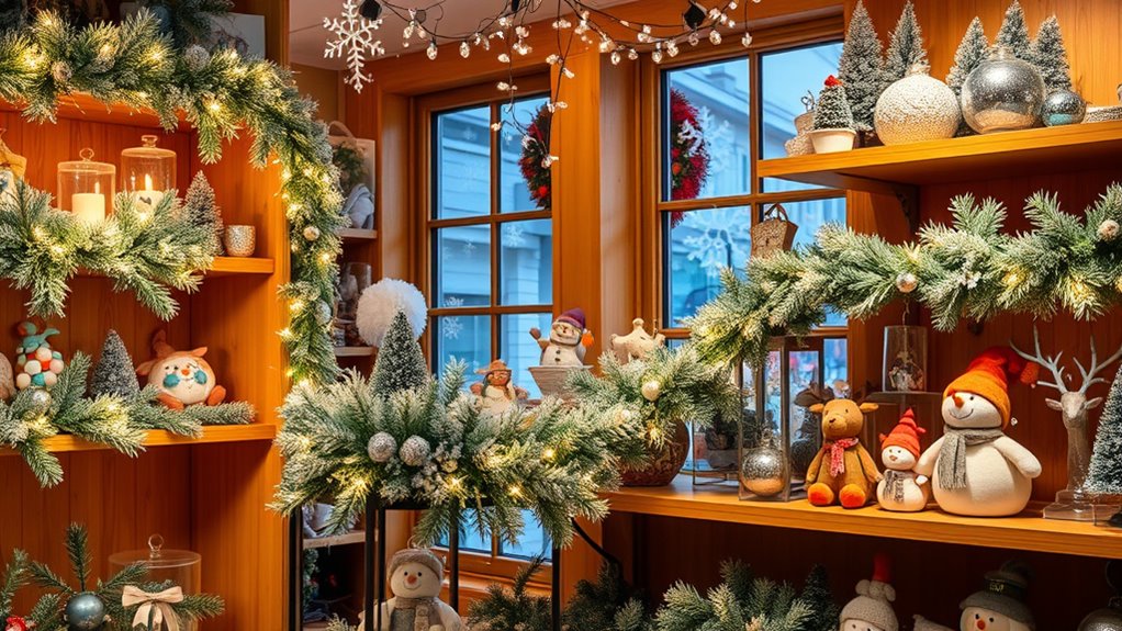 winter display shelf arrangement