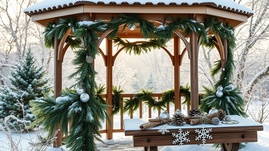 winter diy gazebo decorations