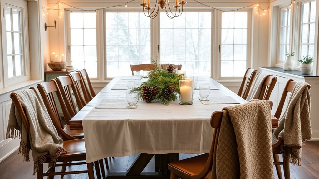 winter farmhouse dining decor
