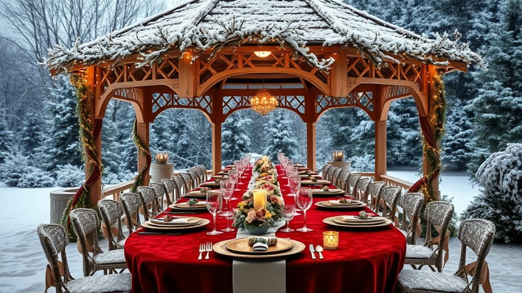 winter gazebo banquet planning