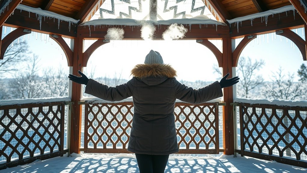 winter gazebo breathing exercises