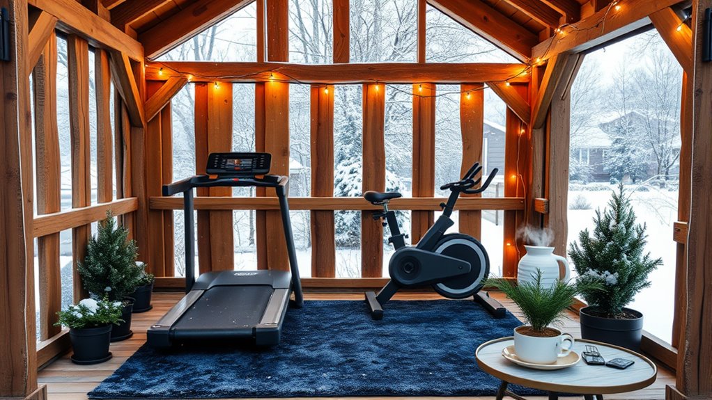 winter gazebo cardio space