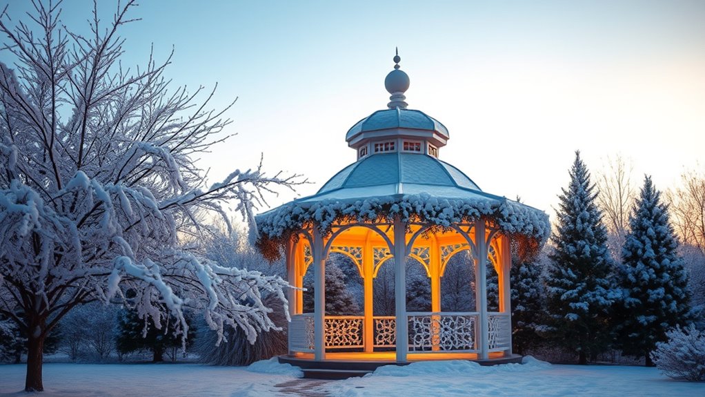 winter gazebo color inspiration