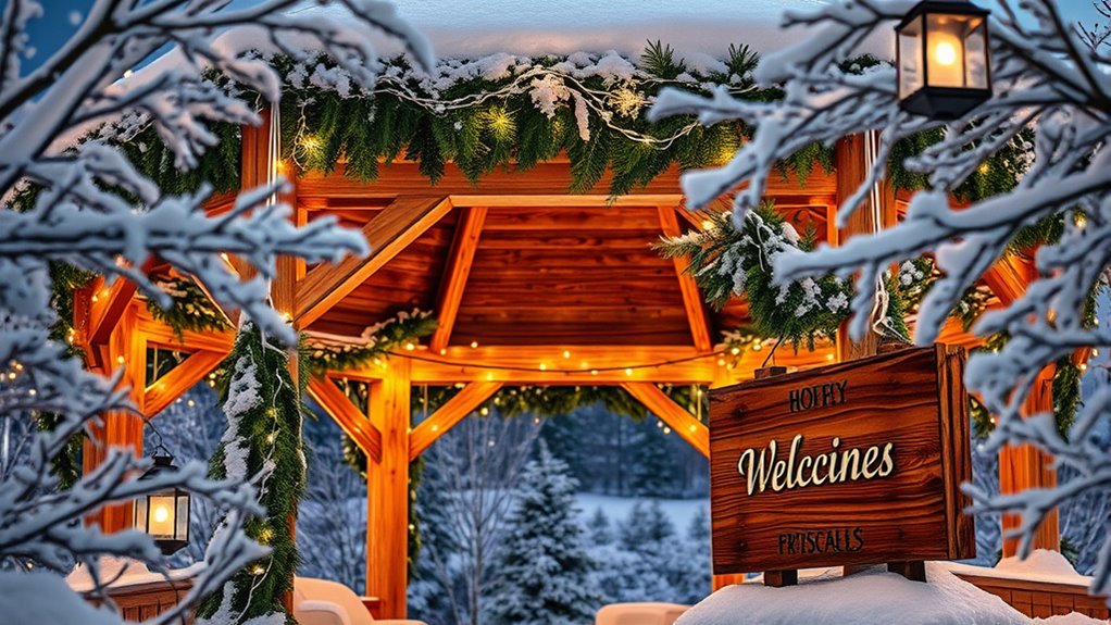 winter gazebo decor inspiration