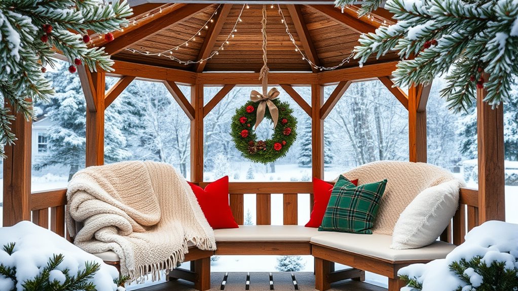 winter gazebo decoration ideas