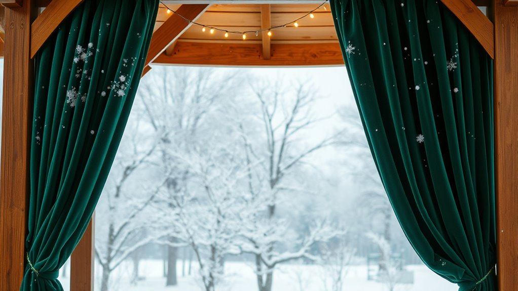 winter gazebo decorative curtains