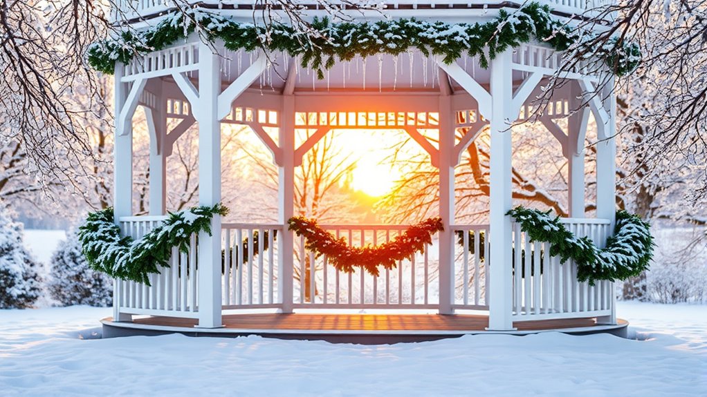 winter gazebo elegant decor