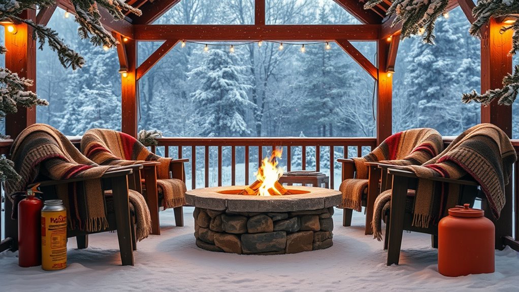 winter gazebo fire safety