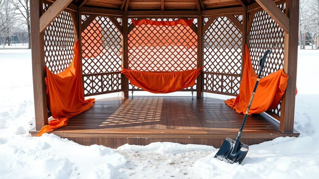 winter gazebo flooring protection