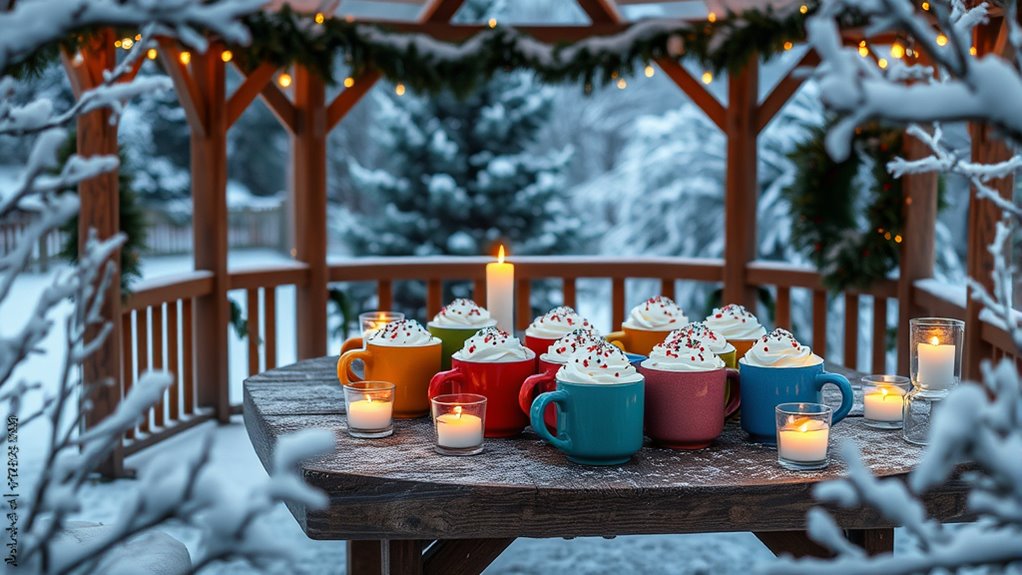 winter gazebo hot cocoa