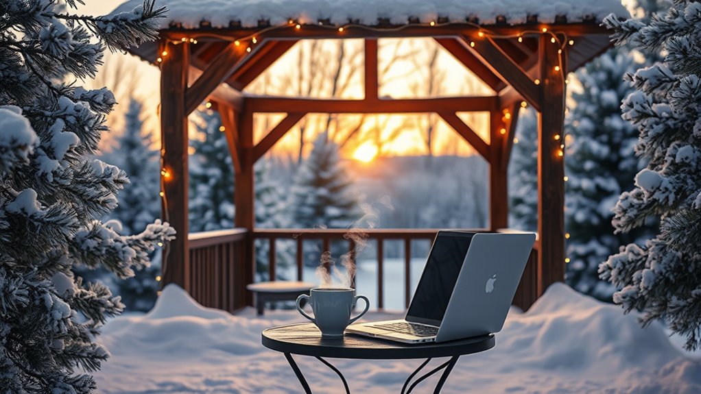 winter gazebo internet tips