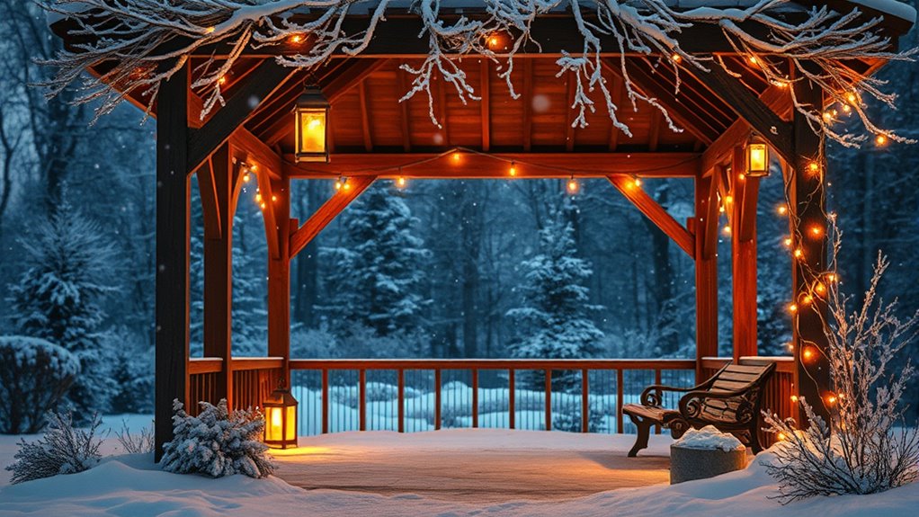 winter gazebo lighting tips